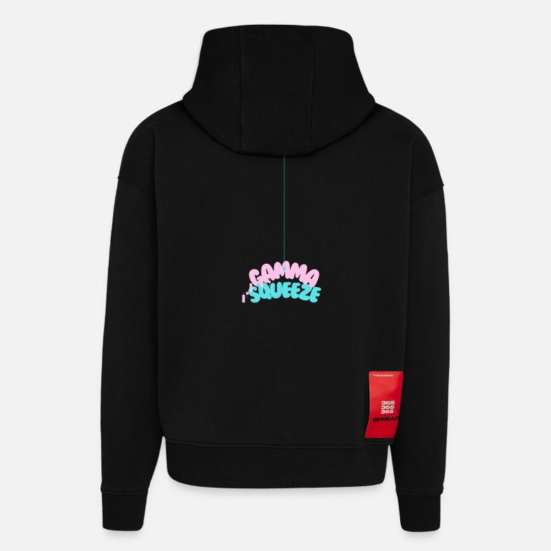 Compression gamma - Sweat à capuche bio épais oversize fabriqué en UE - SOLID BLACK