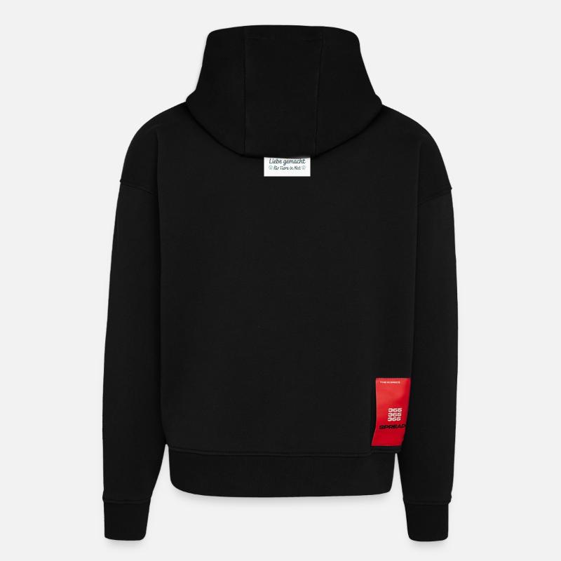 For animals in need - Hoodie- made by SPREAD - SOLID BLACK