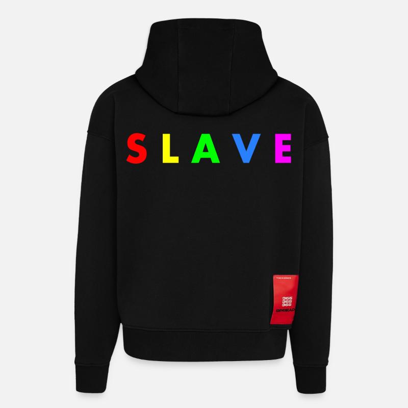 Slave - Sweat à capuche bio épais oversize fabriqué en UE - SOLID BLACK