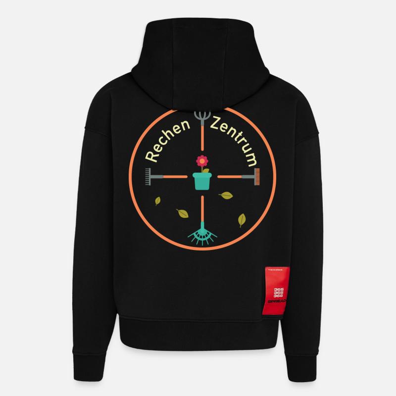 Rechenzentrum Garten Rechen Gärtner Gartenarbeit - Hoodie- made by SPREAD  - SOLID BLACK