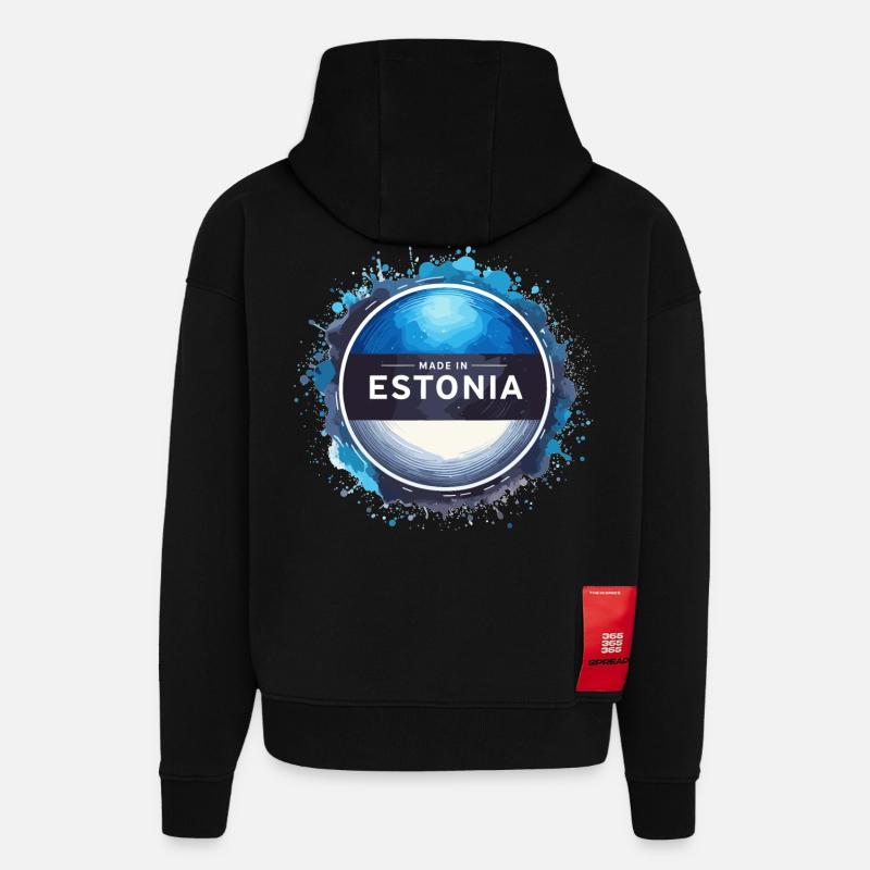 Made in Estland Geschenk - Hoodie- made by SPREAD  - SOLID BLACK