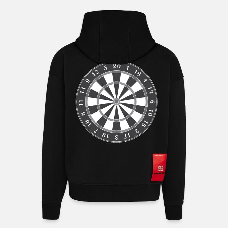 cible - Sweat à capuche bio épais oversize fabriqué en UE - SOLID BLACK