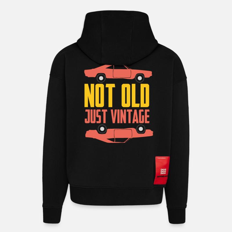 Oldtimer - Hoodie- made by SPREAD  - SOLID BLACK