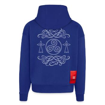 bretagne - breizh triskel 15 - Sweat à capuche bio épais oversize fabriqué en UE - SOLID BLACK - Dos