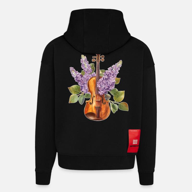 Violon Violon - Sweat à capuche bio épais oversize fabriqué en UE - SOLID BLACK