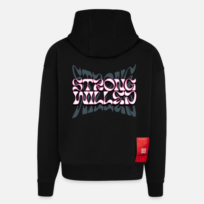 Willensstark - Hoodie- made by SPREAD  - SOLID BLACK