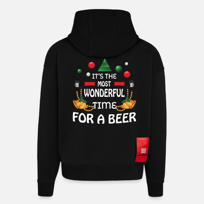 Weihnachts Bier - Hoodie- made by SPREAD - SOLID BLACK