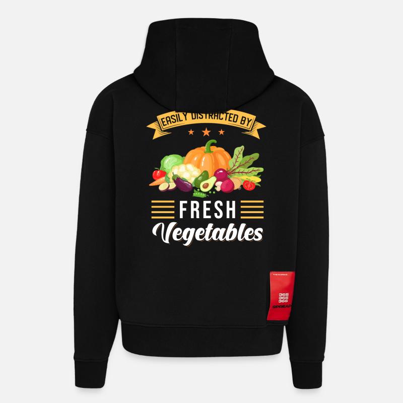 Gemüse Spruch Vegetarier Geschenk - Hoodie- made by SPREAD  - SOLID BLACK