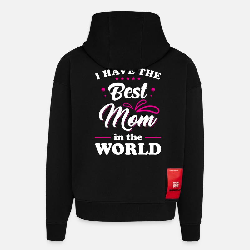 Weltbeste Mama beste Mutter - Hoodie- made by SPREAD  - SOLID BLACK