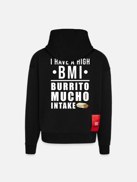 burrito - Hoodie- made by SPREAD - SOLID BLACK