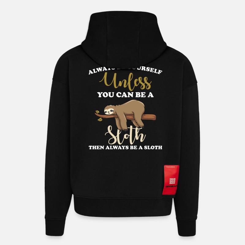 Faultier - Hoodie- made by SPREAD  - SOLID BLACK
