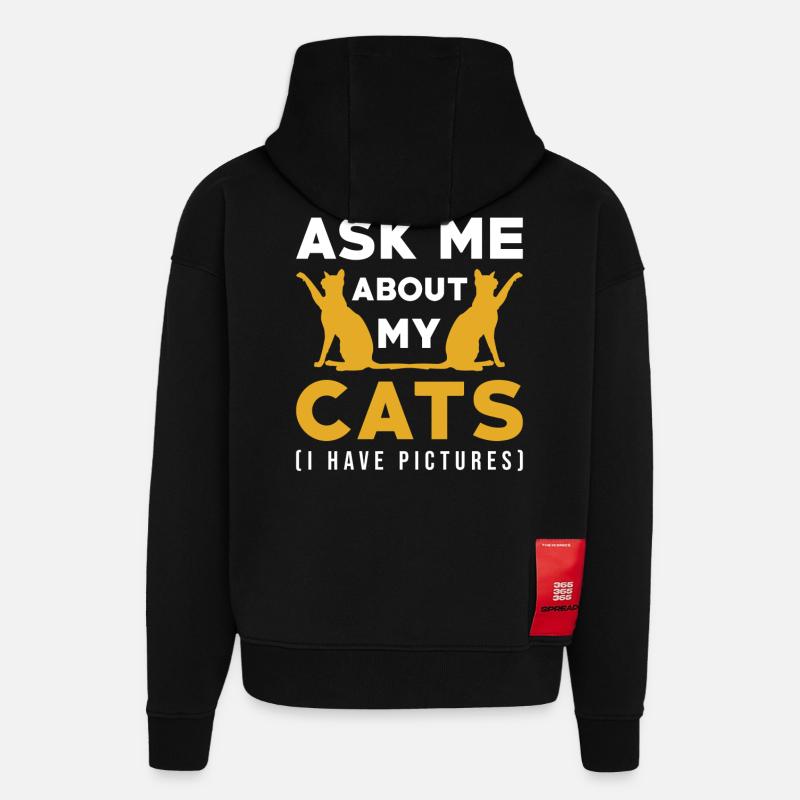 Katzen Geschenk Katzen Spruch - Hoodie- made by SPREAD - SOLID BLACK