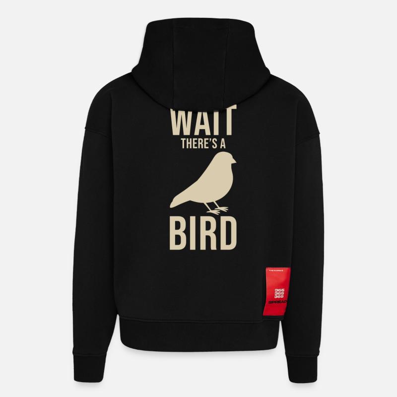 Vogelkundler Spruch - Hoodie- made by SPREAD  - SOLID BLACK