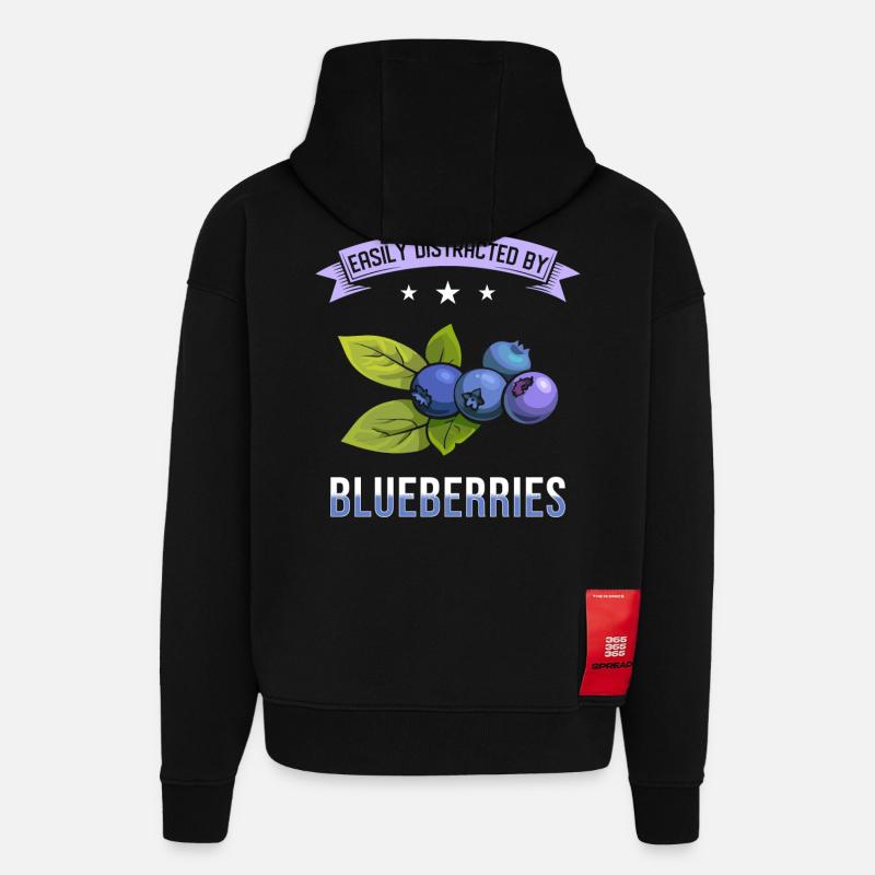 Blaubeeren Spruch - Hoodie- made by SPREAD  - SOLID BLACK