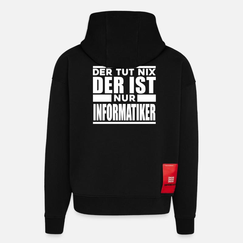 Informatiker - Hoodie- made by SPREAD  - SOLID BLACK