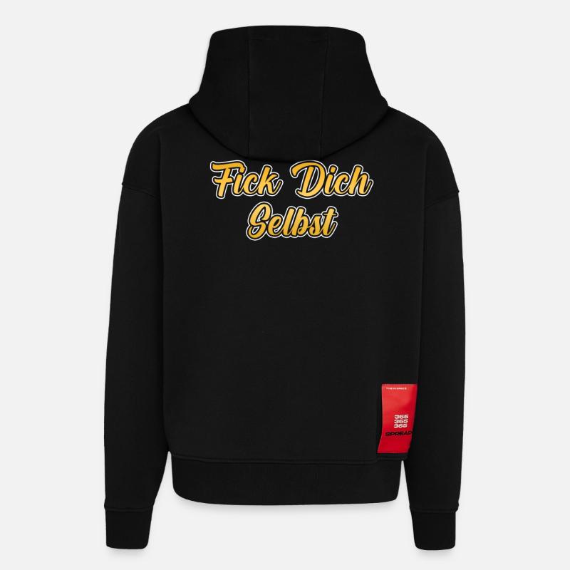 Fick dich selbst - Hoodie- made by SPREAD - SOLID BLACK