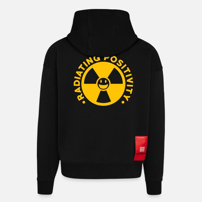 Radioactif - Sweat à capuche bio épais oversize fabriqué en UE - SOLID BLACK