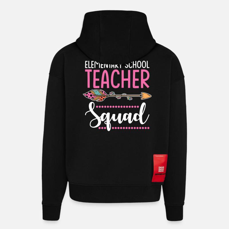 elementary school teacher group - Hoodie- made by SPREAD - SOLID BLACK