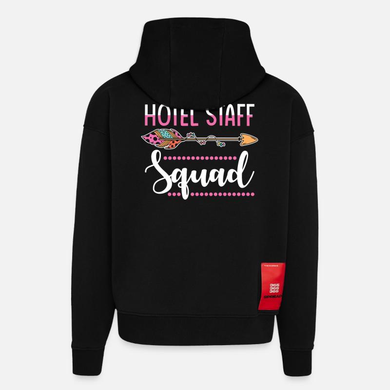 Hotel MItarbeiterin Gruppe - Hoodie- made by SPREAD - SOLID BLACK