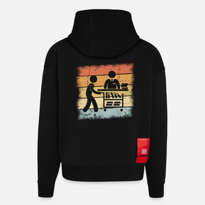 Bibliothekar - Hoodie- made by SPREAD  - SOLID BLACK