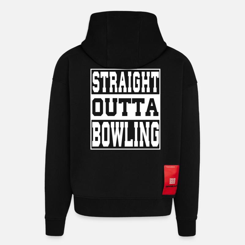 Bowling Spruch lustig - Hoodie- made by SPREAD  - SOLID BLACK