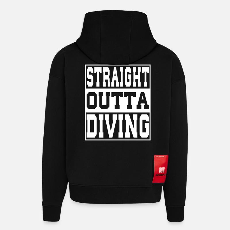 Tauchen Spruch lustig - Hoodie- made by SPREAD  - SOLID BLACK