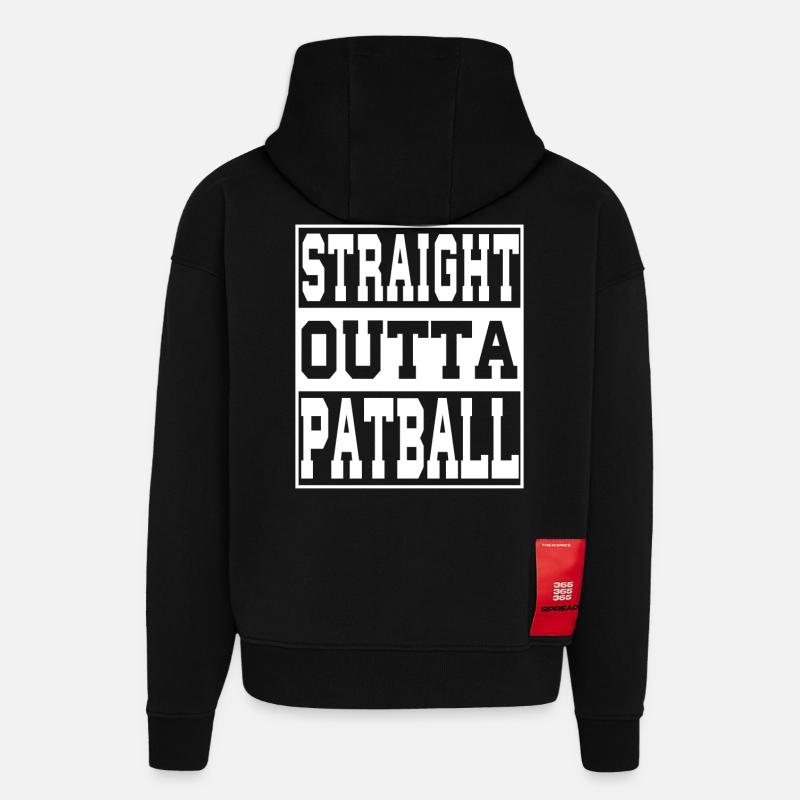 Patball dit drôle - Sweat à capuche bio épais oversize fabriqué en UE - SOLID BLACK