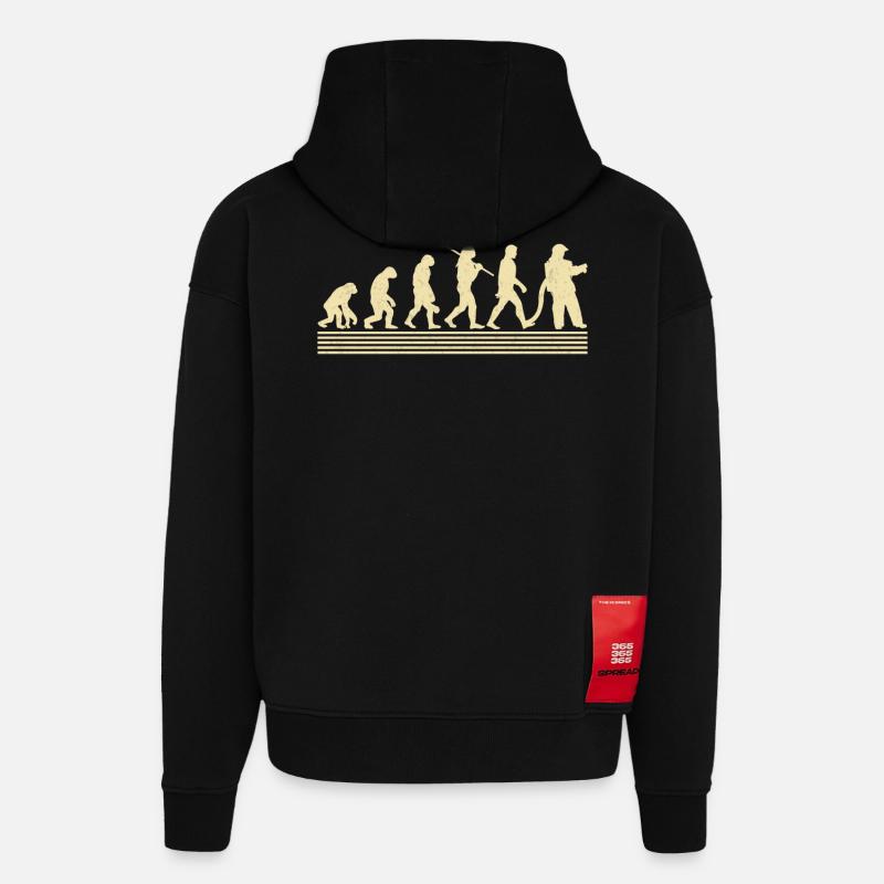 Feuerwehr-evolution - Hoodie- made by SPREAD  - SOLID BLACK