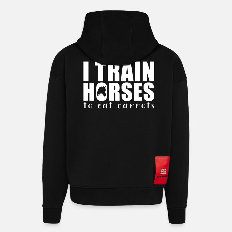 Pferde Training Pferdetrainer - Hoodie- made by SPREAD  - SOLID BLACK