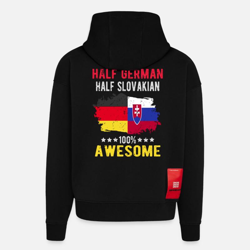 Halb Deutsch Halb Slowake - Hoodie- made by SPREAD  - SOLID BLACK
