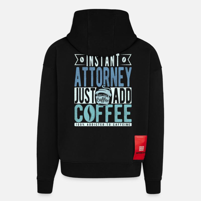 Buchalter Kaffee Spruch - Hoodie- made by SPREAD - SOLID BLACK