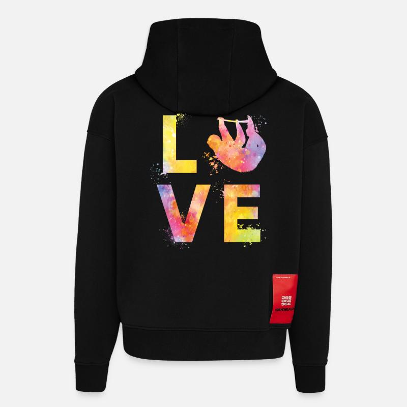 Faultier liebe - Hoodie- made by SPREAD  - SOLID BLACK