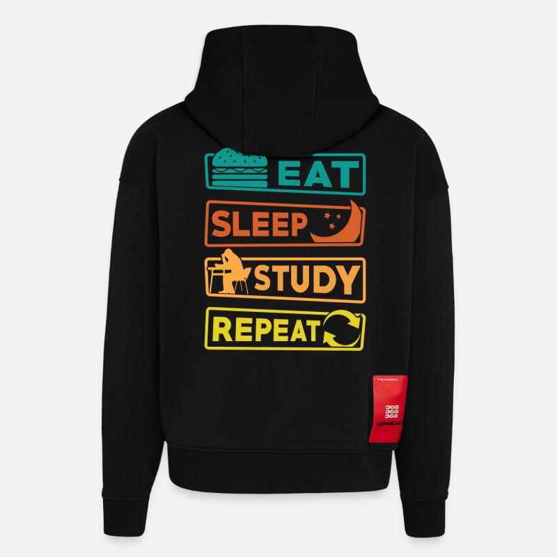 Student Studium Lernen Prüfung - Hoodie- made by SPREAD  - SOLID BLACK