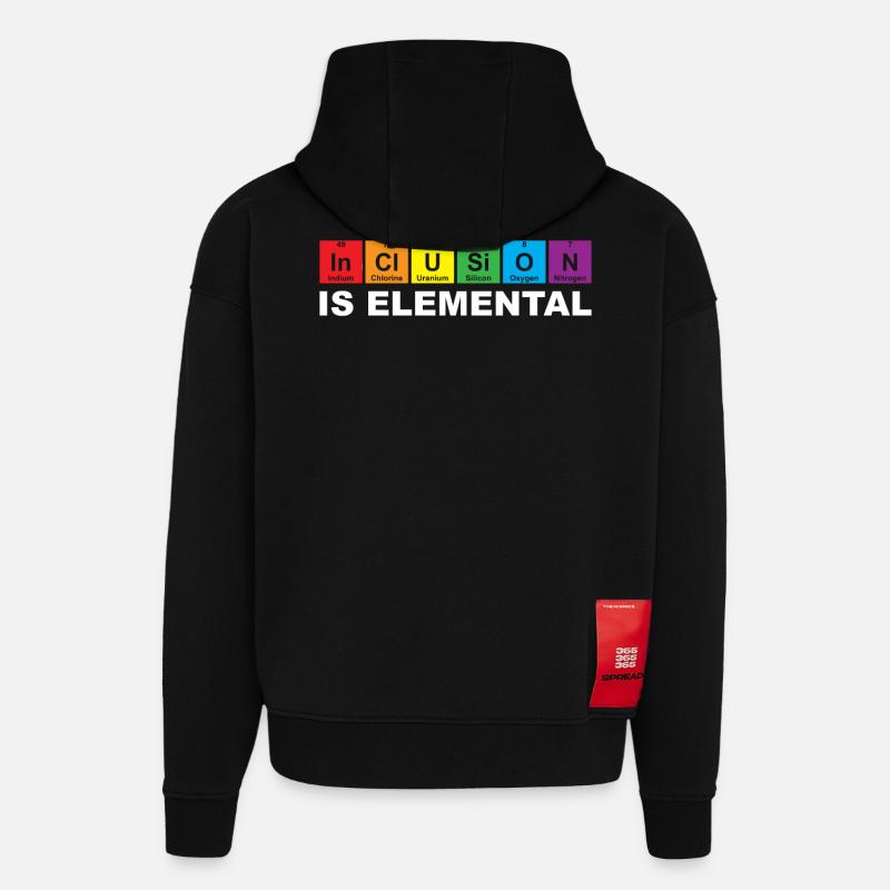 Elementare Inklusion - Hoodie- made by SPREAD  - SOLID BLACK
