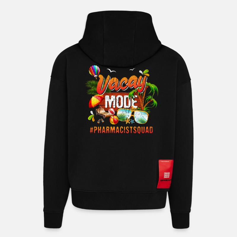 Pharmacist Vacation Group #Pharmacistsquad - Hoodie- made by SPREAD  - SOLID BLACK