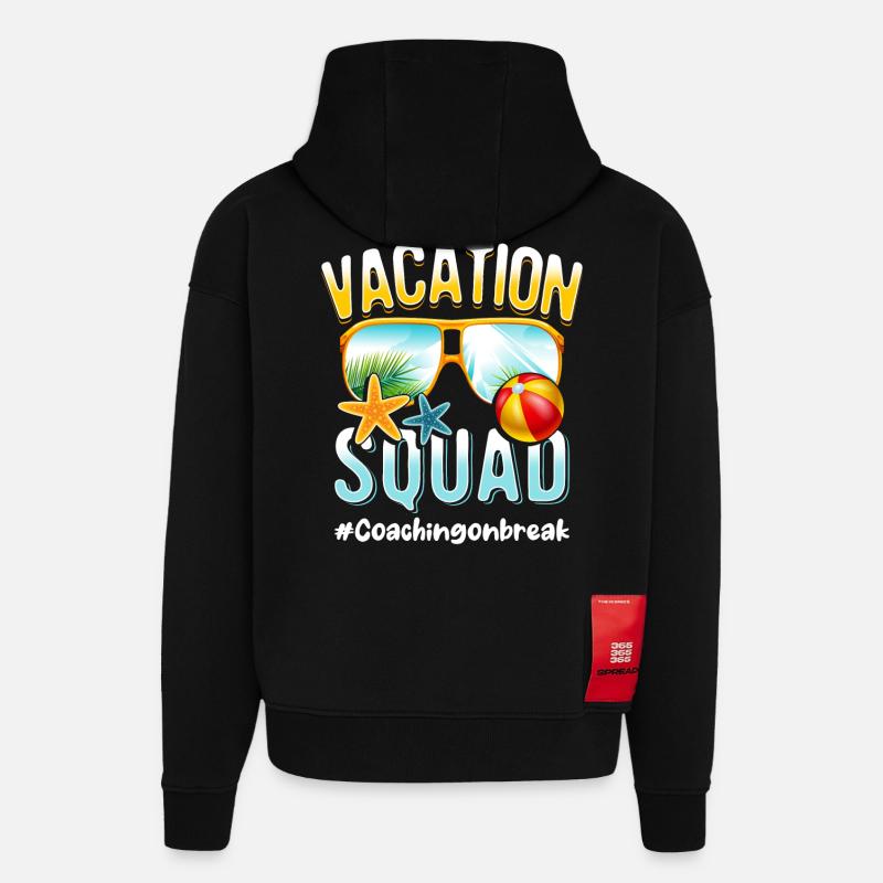 Coaching Vacation Squad #Coachingonbreak - Hoodie- made by SPREAD - SOLID BLACK