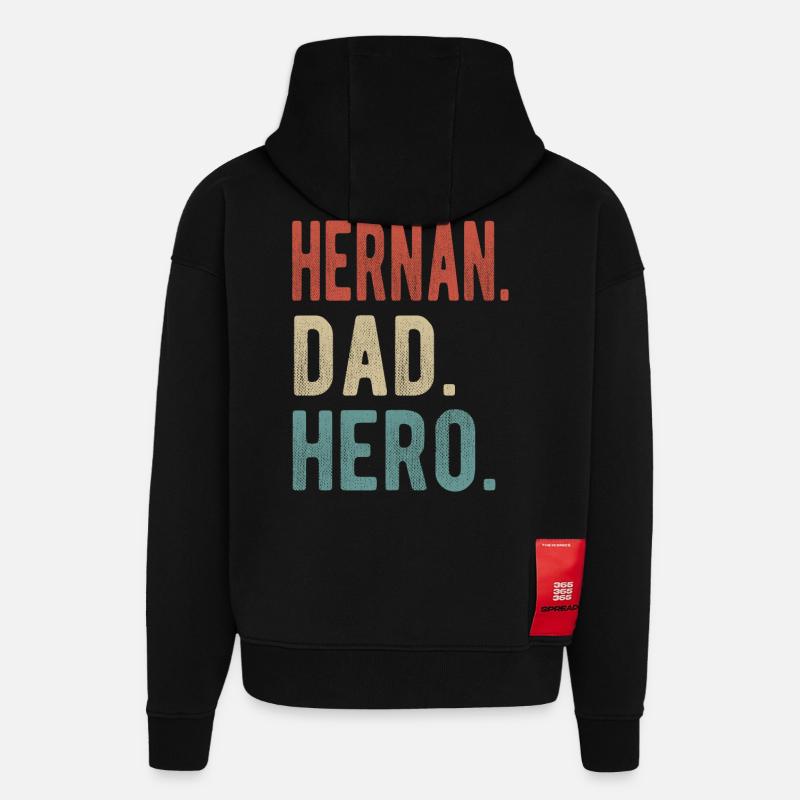 Hernan Papa Held - Hoodie- made by SPREAD  - SOLID BLACK