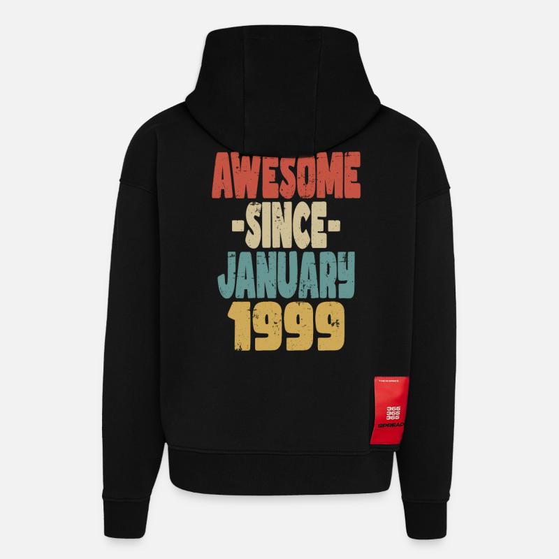 Fantastischer Januar 1999 - Hoodie- made by SPREAD  - SOLID BLACK