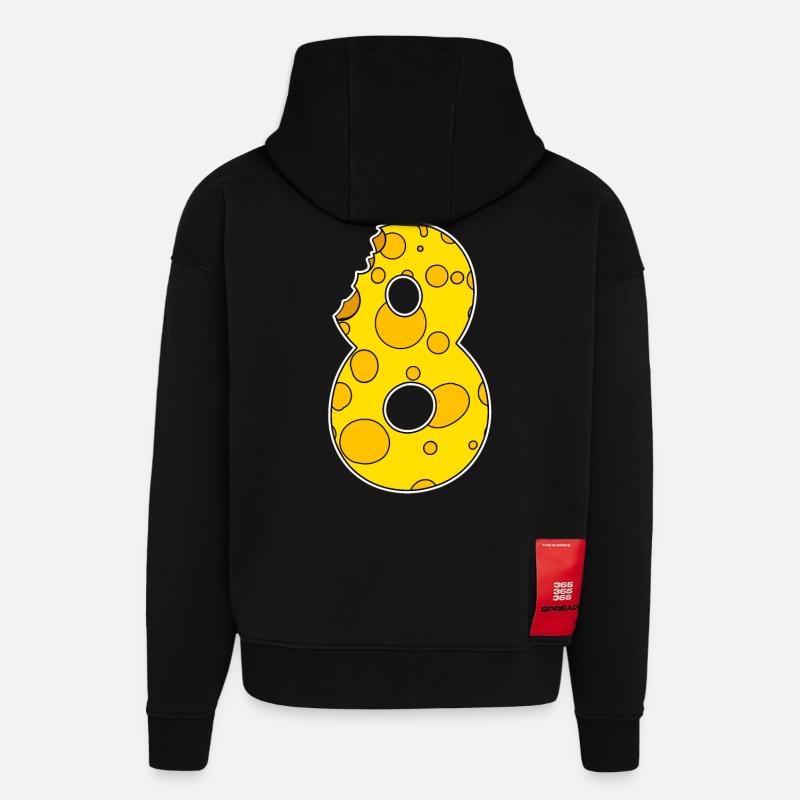 Numéro 8 Huit - Sweat à capuche bio épais oversize fabriqué en UE - SOLID BLACK