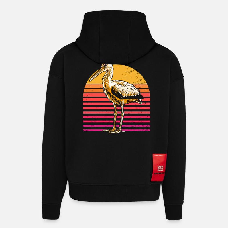 Storch - Hoodie- made by SPREAD  - SOLID BLACK