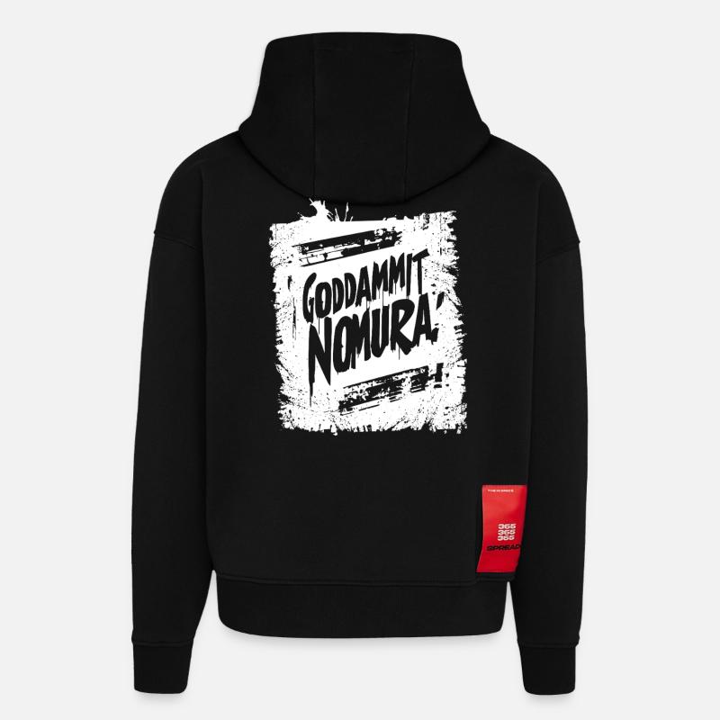 Goddammit Nomura – Graffiti Design - Hoodie- made by SPREAD - SOLID BLACK
