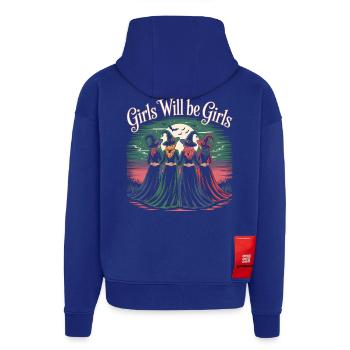 Girls Will Be Girls Hexen Halloween Shirt - Hoodie- made by SPREAD  - SOLID BLACK - Hinten