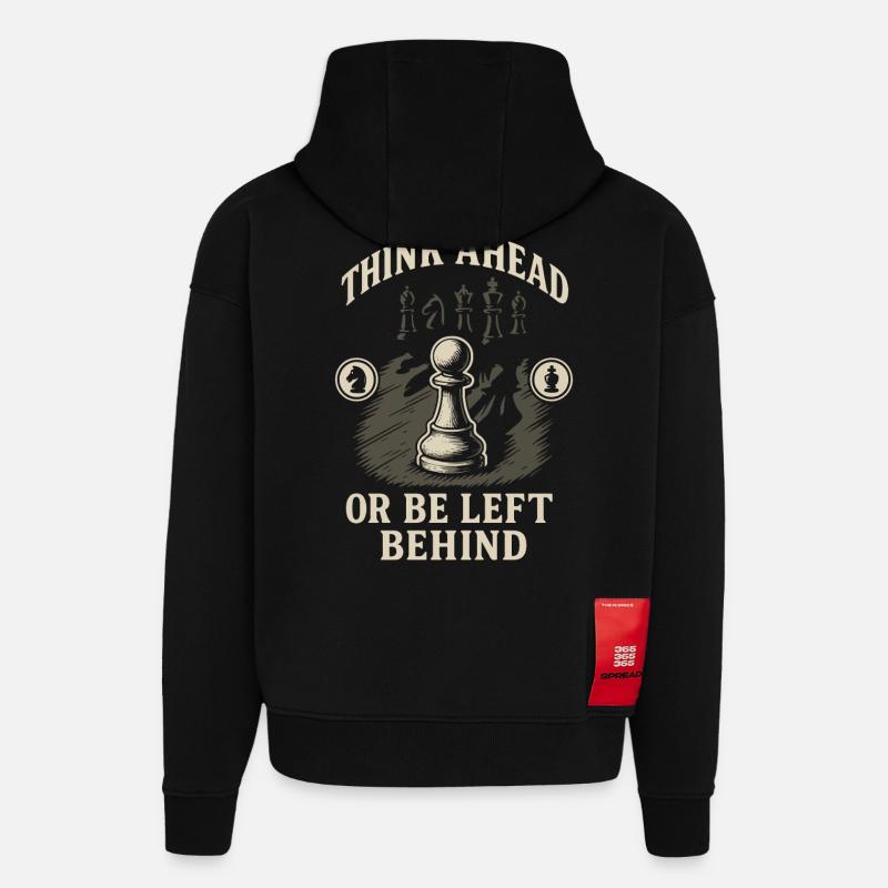 Vorausschauend Denken Oder Zurückbleiben - Hoodie- made by SPREAD  - SOLID BLACK