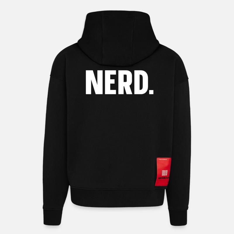 NERD einfach Nerd - Hoodie- made by SPREAD - SOLID BLACK
