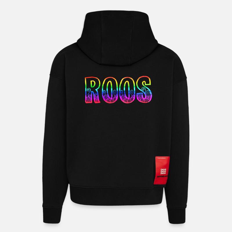 roos rs regenbogen - Hoodie- made by SPREAD  - SOLID BLACK
