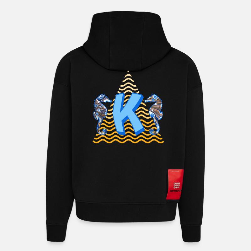 seepferdchen e 262 k - Hoodie- made by SPREAD  - SOLID BLACK