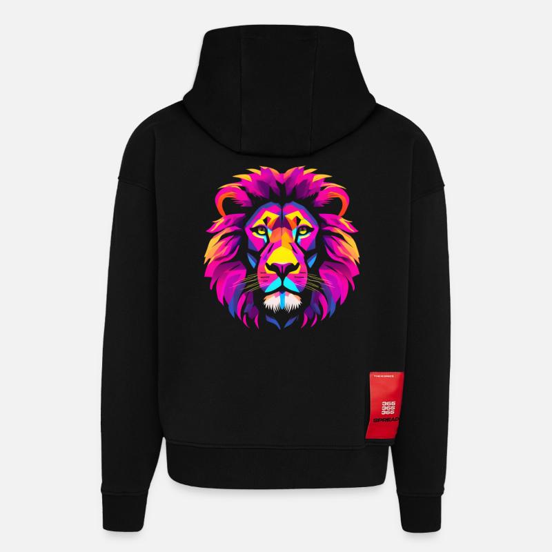 Löwe - Hoodie- made by SPREAD  - SOLID BLACK