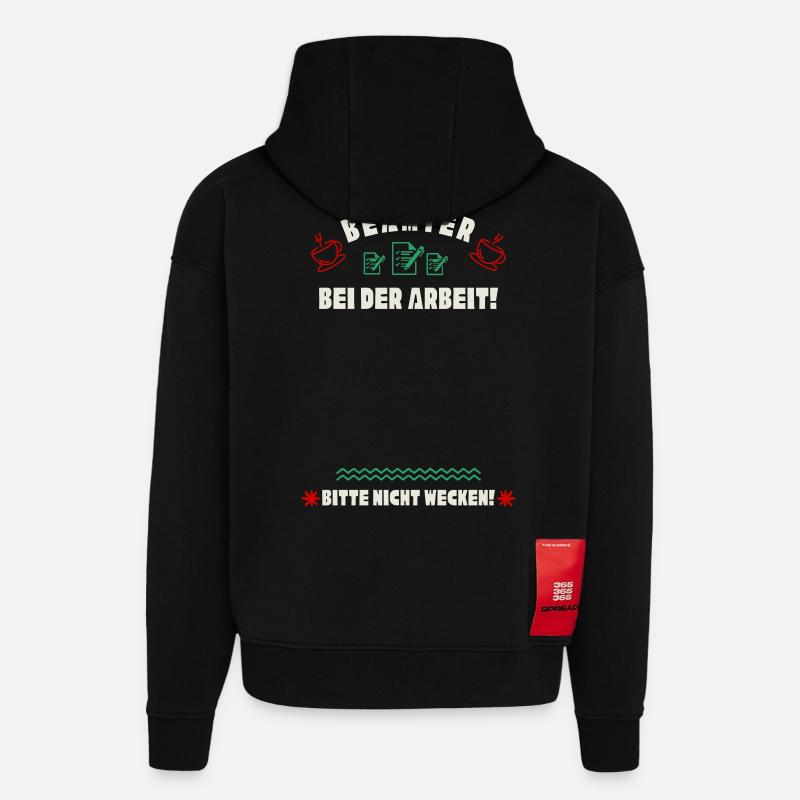 Schlafender Beamter - Hoodie- made by SPREAD  - SOLID BLACK
