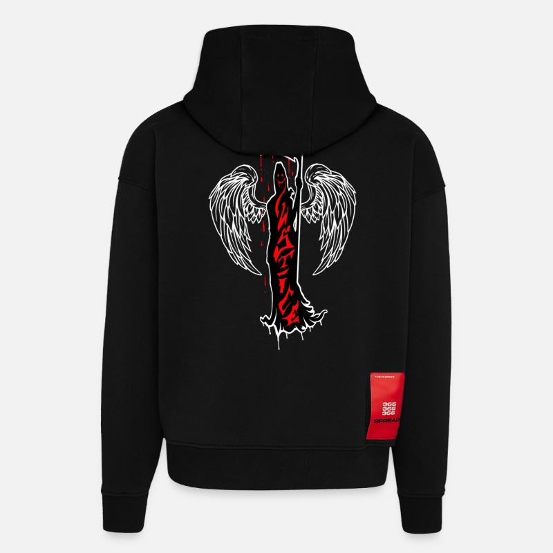 Justice - Sweat à capuche bio épais oversize fabriqué en UE - SOLID BLACK