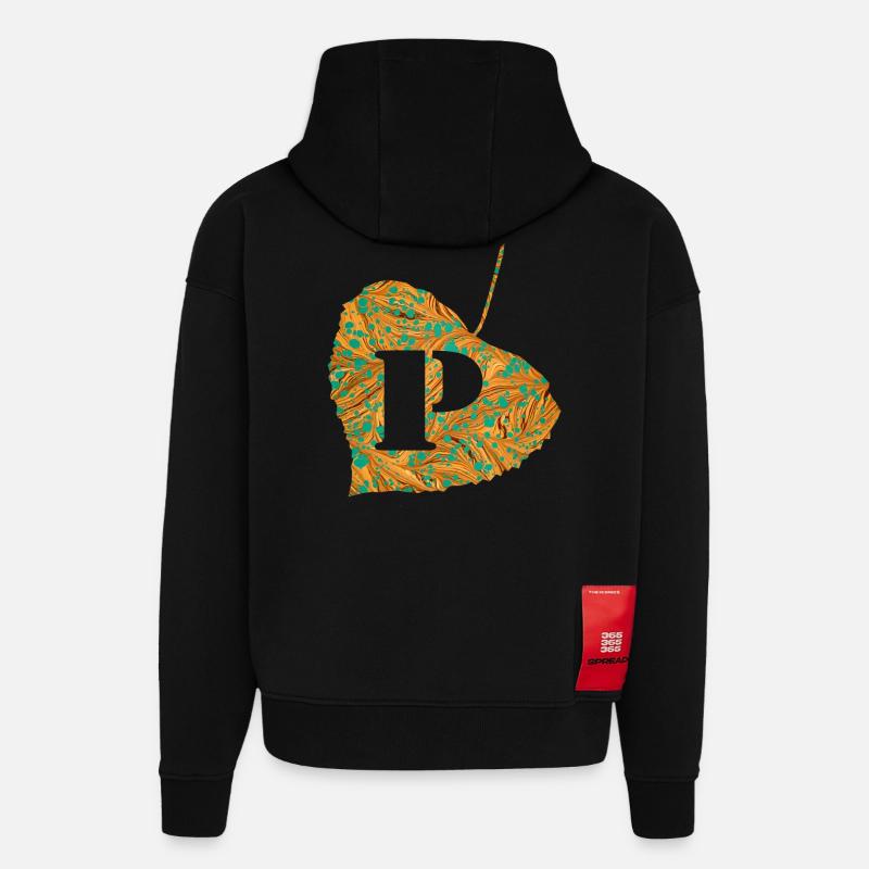blatt e 95 p - Hoodie- made by SPREAD  - SOLID BLACK